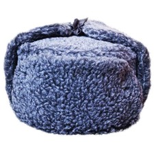 Russische Fellmütze (GRAU) Uschanka Pelzmütze Schapka Wintermütze warm Winter