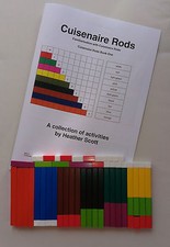 Cuisenaire Ruten Buch 1 mit einem neuen Set von 74 Kunststoff Kochruten