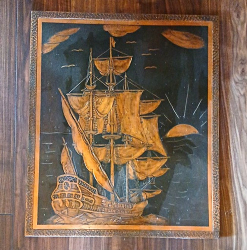 Gerahmtes wandbild segelschiff - gerahmtes,
