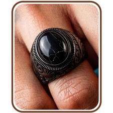 Herrenring Edelstahl Schwarz