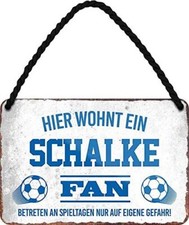 Blechschild Fußball Hier
