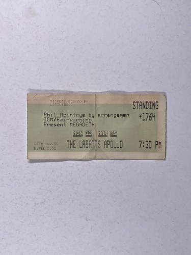 Megadeth ticket dave - megadeth,