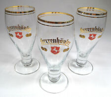 Herrenhäuser Brauerei Biergläser, 3 Stück, 0.2l, 80er/90er Jahre, Goldrand!