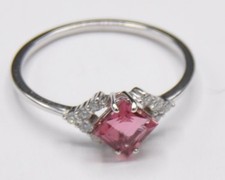 Weißgold ring saphir rosa - saphir,