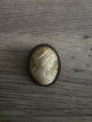 Antike ovale brosche - ovale, mit