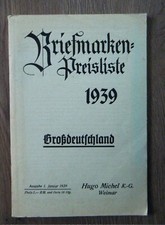 Hugo Michel - Briefmarken-Preisliste 1939 - Großdeutschland - Weimar Katalog