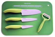 Kyocera Keramikmesser Set Angebot 3 Keramikmesser + Schäler + Schneidunterlage