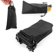 3x Schwarz Brillenbeutel