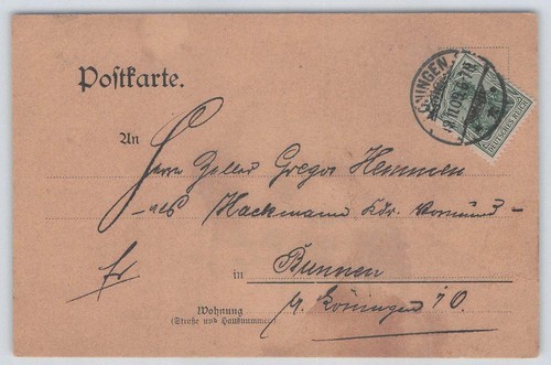 Reich heimatbeleg postkarte - reich,