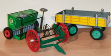 3 Teile Agrar Set Kovap Blechspielzeug 1:25 Anhänger, Heuwender, Sämaschine .