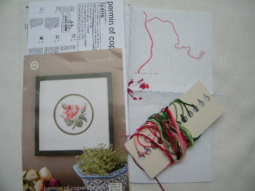 Kreuzstich stickbild blumen - stickbild,