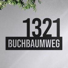 Hausnummer mit straße - hausnummer, aus