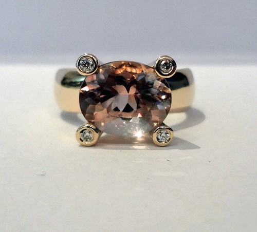 Morganit ring carat 585 - 3,26, carat,