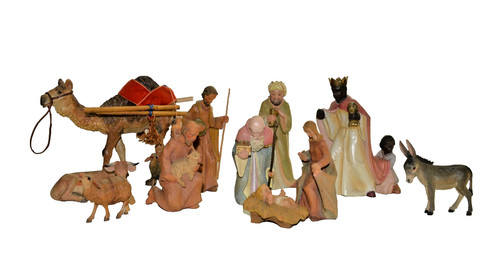Handgeschnitzte krippenfiguren - handgeschnitzte,