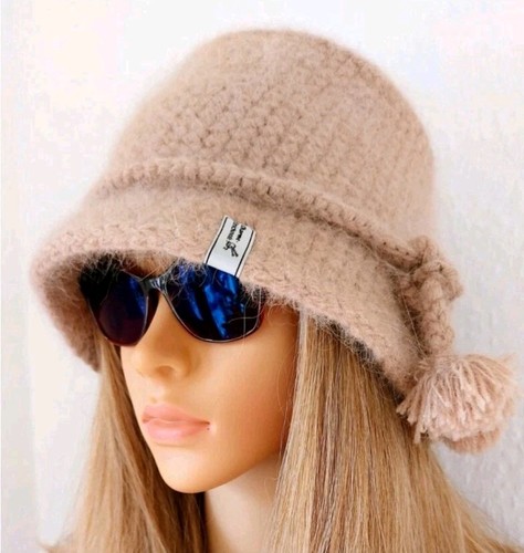 Croched angora panamahat - croched,