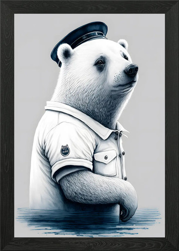 Eisbär matrose gerahmtes - eisbär,