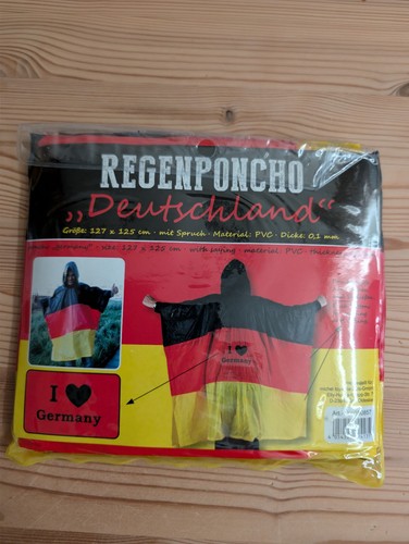 Regencape schwarz rot - gold, /