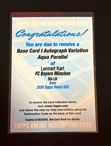 Topps finest ucc - finest, lennart