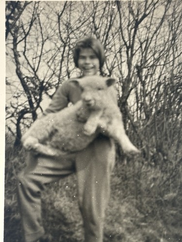 Vintage foto mädchen mit - foto,