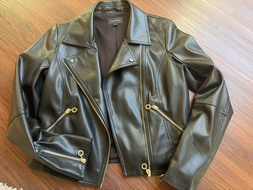 Damen kunstlederjacke schwarz - damen,