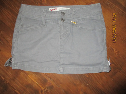 Only minijeansrock grau - minijeansrock, gr