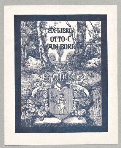Exlibris otto ahlborn - exlibris,