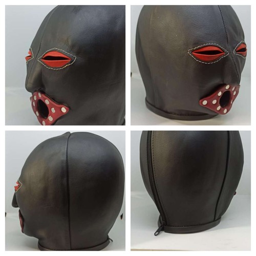Ledermaske schwarz - ledermaske,,