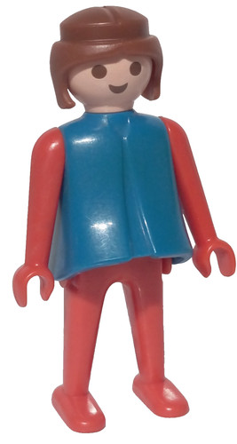 Playmobil alte figur blau rot - playmobil,