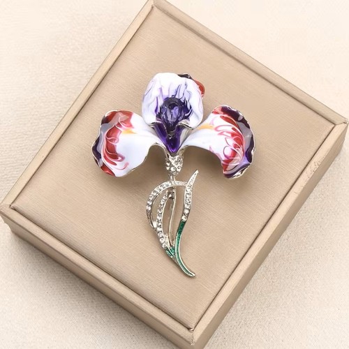 Iris blumen brosche mit - iris,