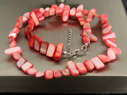 Perlmutt lachs äste - Äste, collier