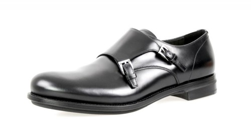 Prada leder doppel monkstrap - prada,