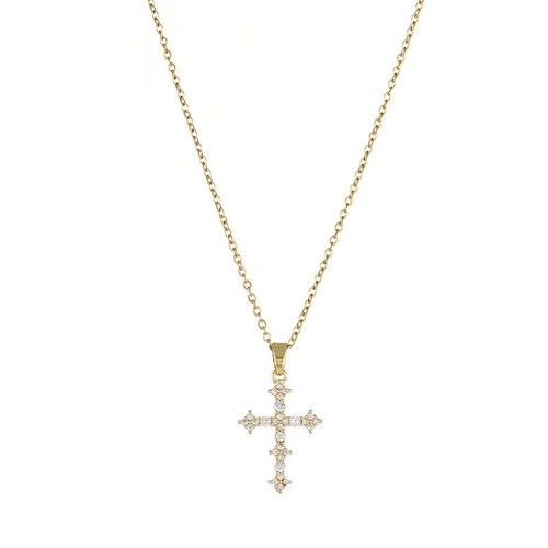 Retro damen halskette kreuz - retro,