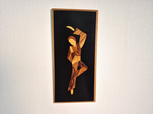Vintage intarsien holzbild - intarsien,