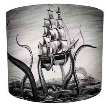 Kraken Nautisch Lampenschirme Streichhölzer Meer Monsters Bettwäsche Set &