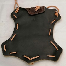 Echtes Leder kleiner BRUSTBEUTEL GÜRTELBEUTEL Unikat Handarbeit BRAUN SCHLAMM GL