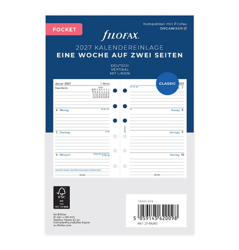 Filofax kalendereinlage 2027 - filofax,