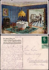 Ansichtskarte  Junker & Ruh-Dauerbrandofen Werbung Gasher Wohnung 1930
