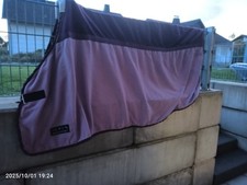 NEUWERTIG HKM Fleece Abschwitzdecke, Gr.  155 cm, two-tone m. Goldbiese