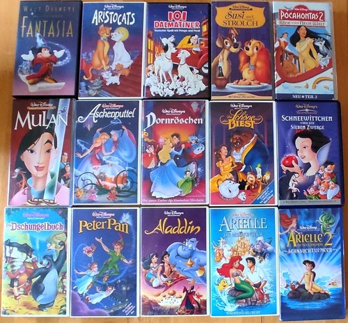 Walt disney vhs - 15, x