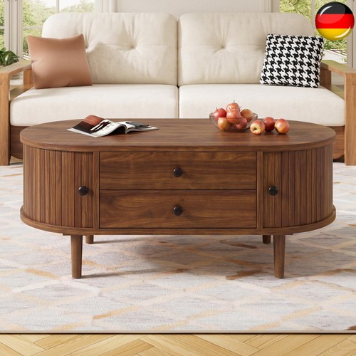 Couchtisch oval sofatisch - couchtisch,
