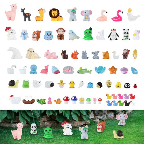 100 stück mini tierfiguren - 100,