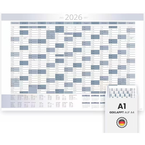 Xxl jahreskalender 2026 - xxl, 2027