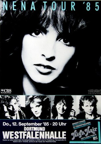 Nena 1985 plakat live - 1985, in
