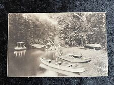 Postkarte Ansichtskarte Schiff Ruderboot Angelboot Echt Foto