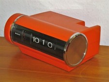 Sankyo - Electric Digital Clock 4010 D - Flipclock - Rollzahlenwecker - Orange