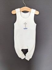 Weißer Taufstrampler, Taufanzug, Gr. 68 Taufoutfit Taufhose " NEU "
