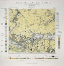 Karte Schlesien Goldberg Kopatsch Hermsdorf Ulbersdorf Röchlitz Leisersdorf 1929