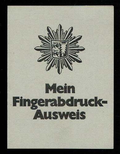 Fingerabdruckausweis - fingerabdruckausweis, /