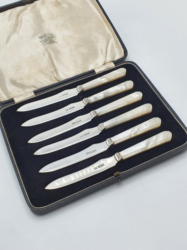Art deco 6er set - 6er, dessertmesser