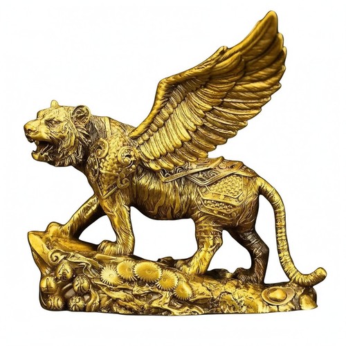 Geflügelter tiger verziert - tiger,